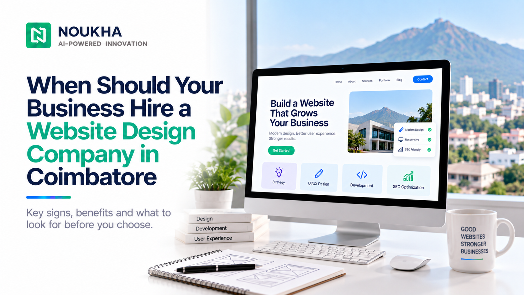 Website design company in Coimbatore with desktop website interface