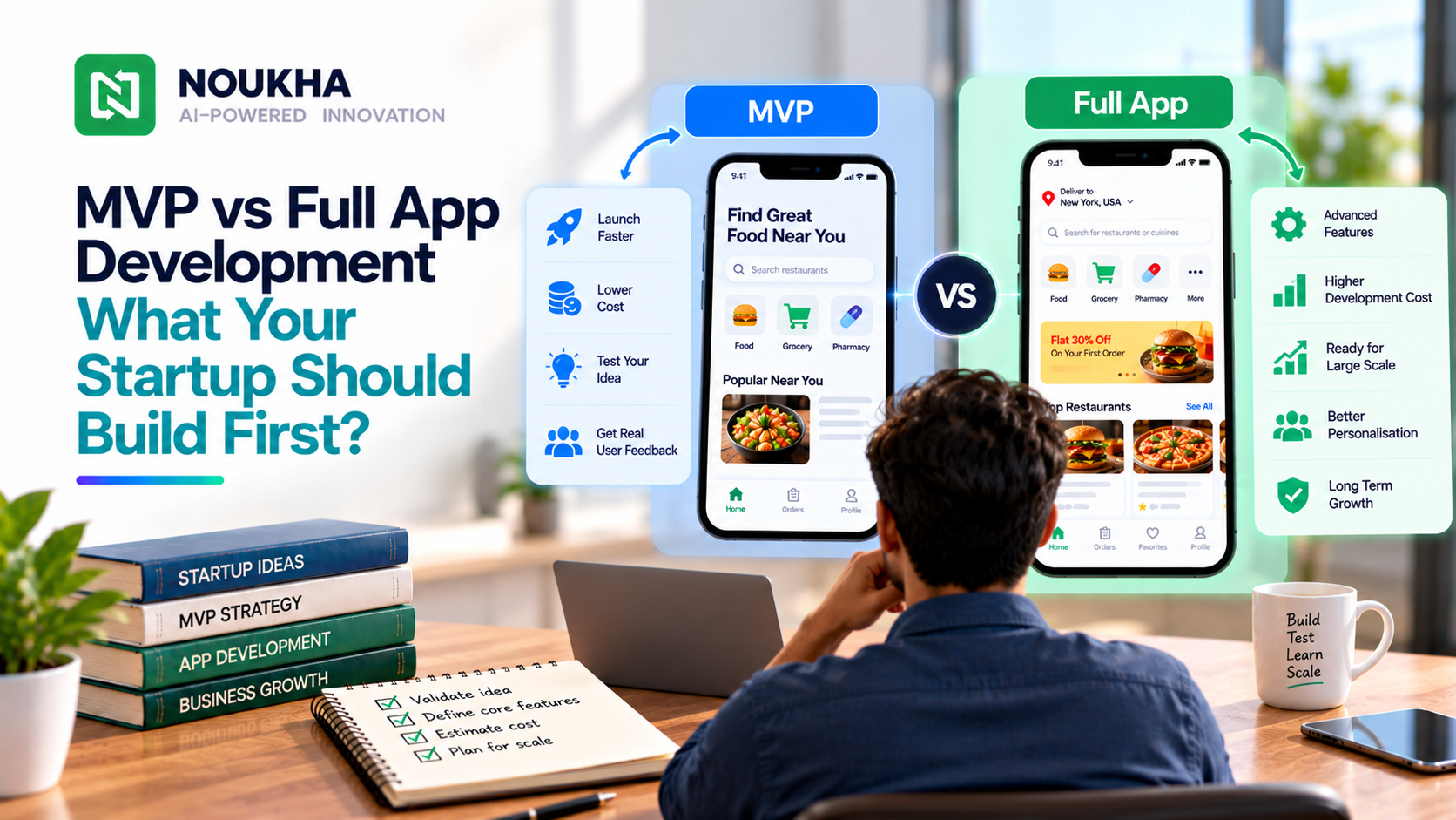 MVP vs full app development comparison for startups choosing their first product release